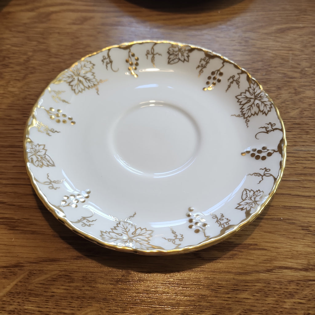 Royal Crown derby white and gold big saucer