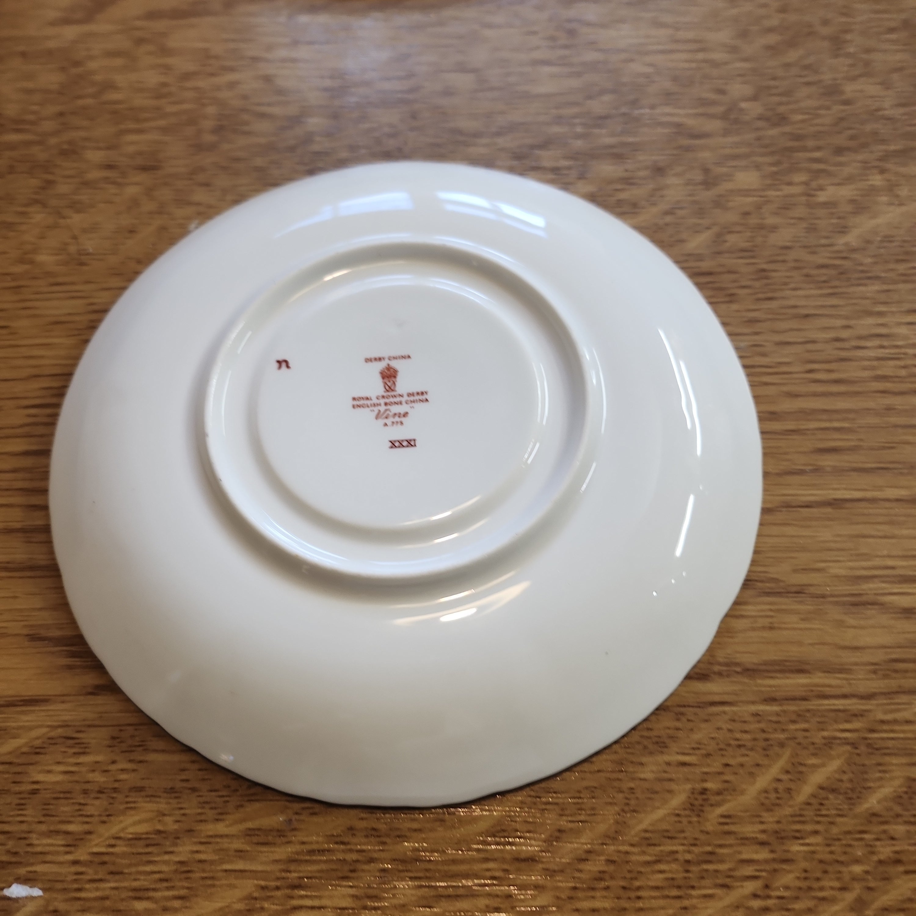 Royal Crown derby white and gold big saucer