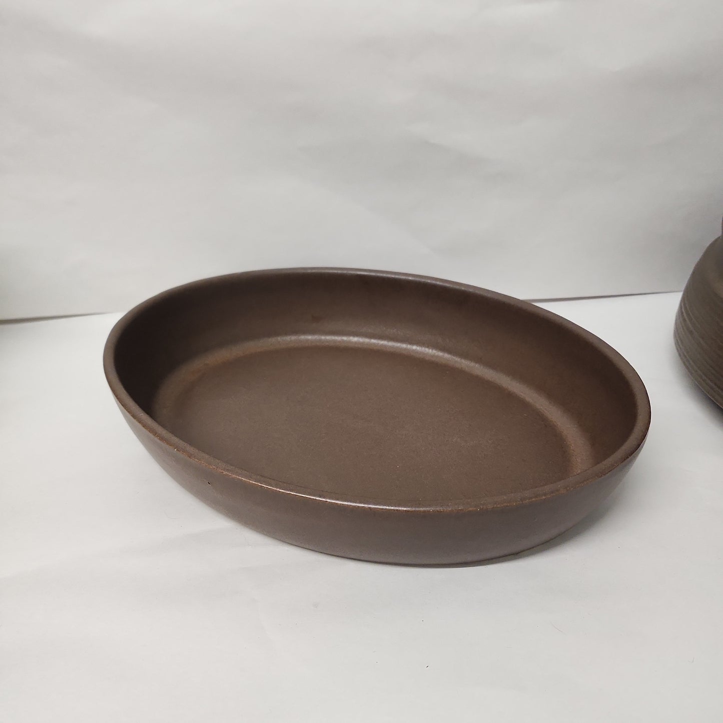 Mid-century Langley   Stoneware oval serving dish
