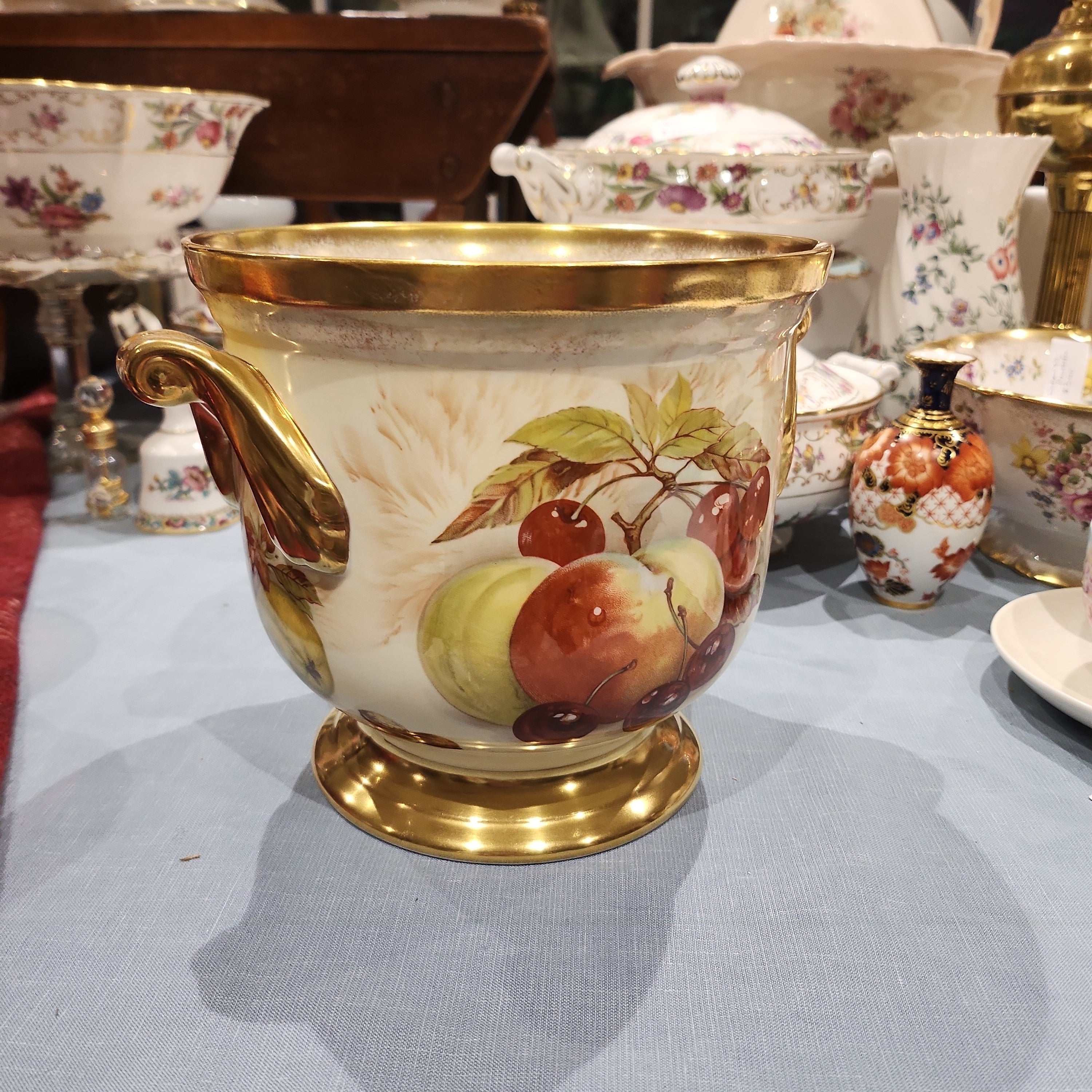 RARE Hammersley autumn gold rare fine bone China Big flower pot