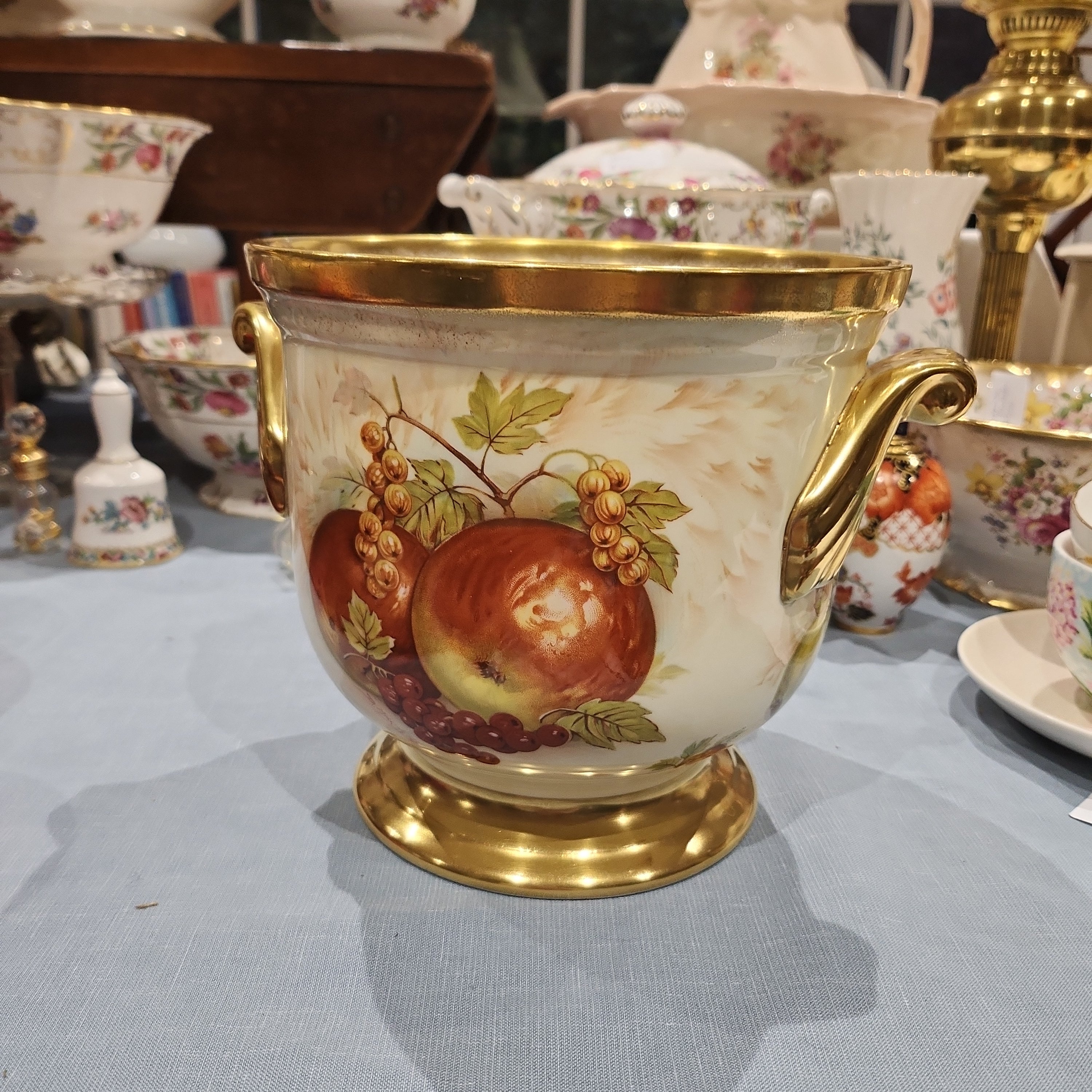 RARE Hammersley autumn gold rare fine bone China Big flower pot