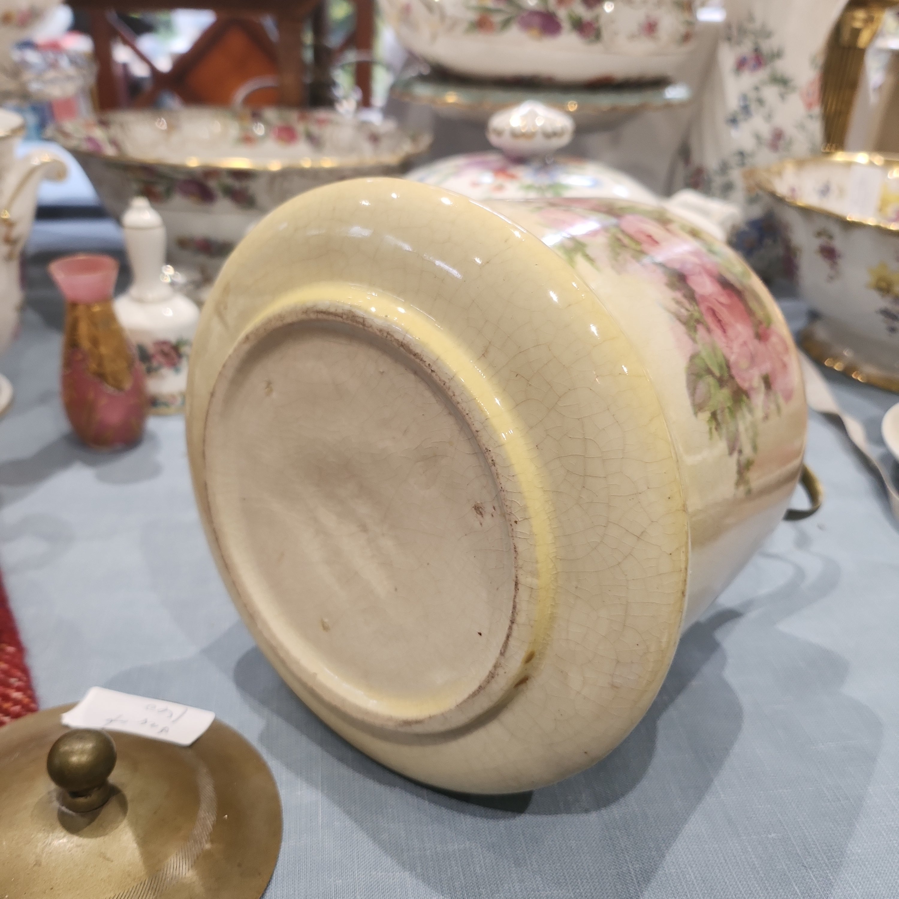 Victorian biscuit barrel with crazing