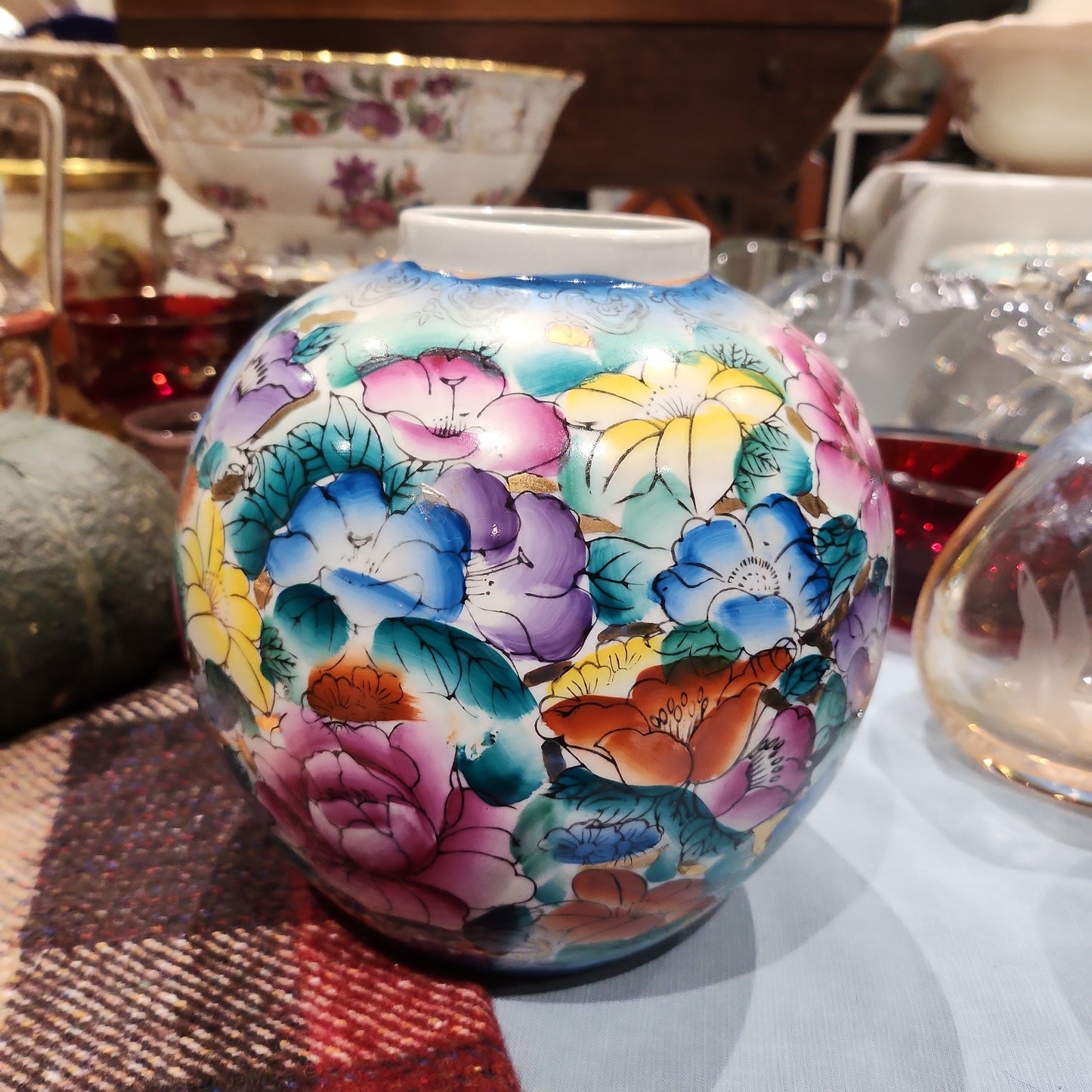 Lovely Handpainted seven colour vase