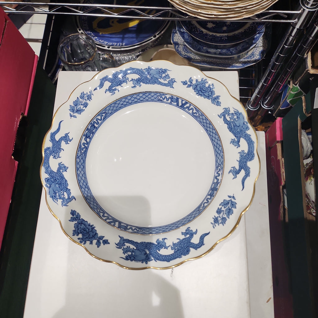 Booths blue and white Dragon big bowl with rim 25 cm