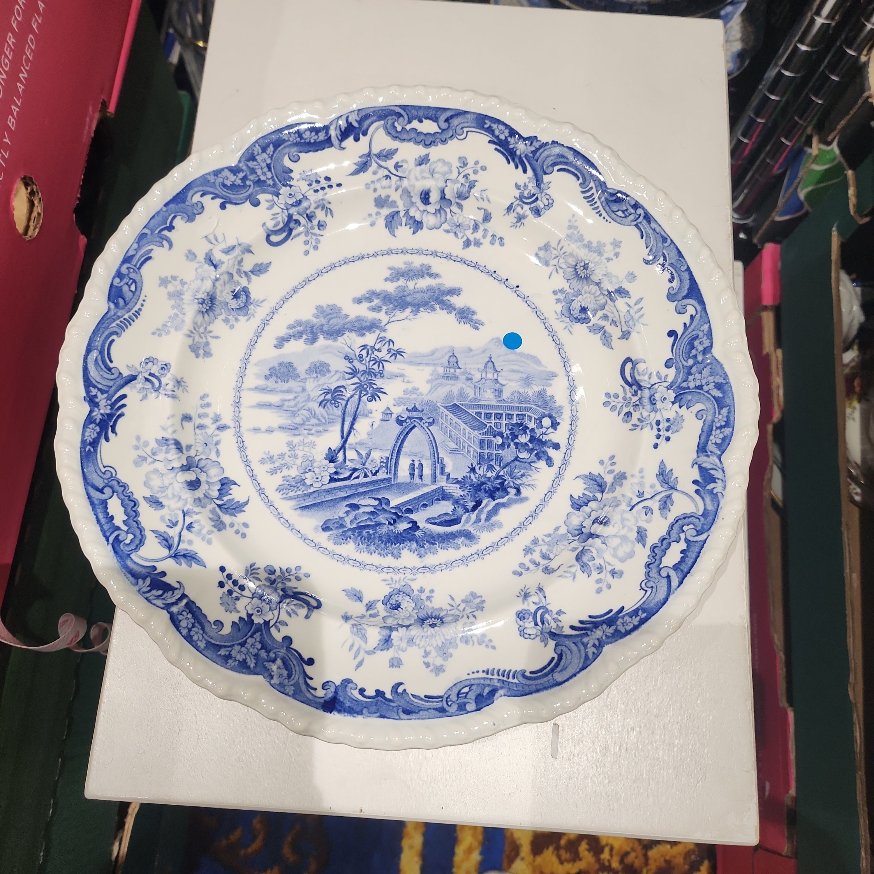 Rare Minton 19th Century blue and white Chinese Marine