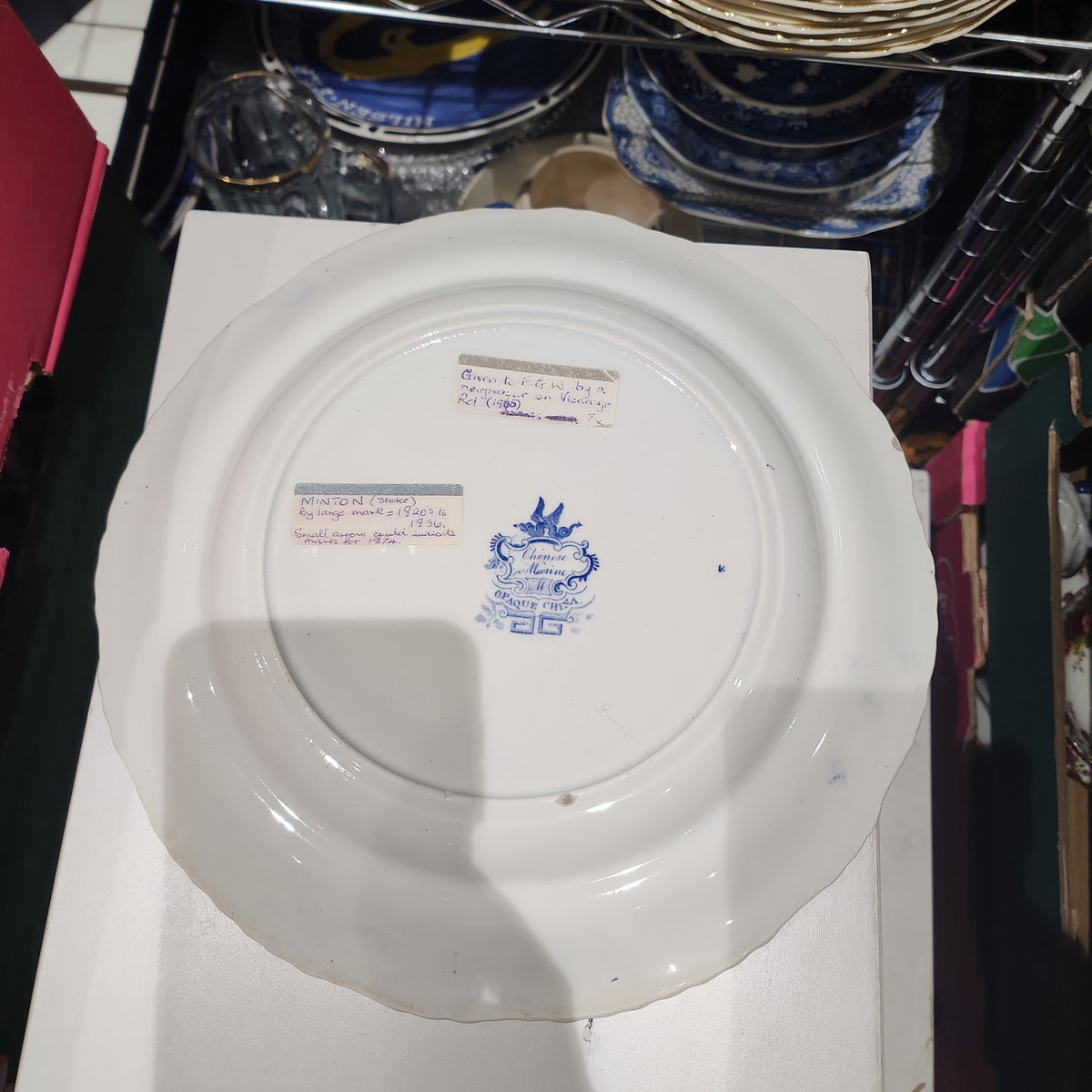 Rare Minton 19th Century blue and white Chinese Marine