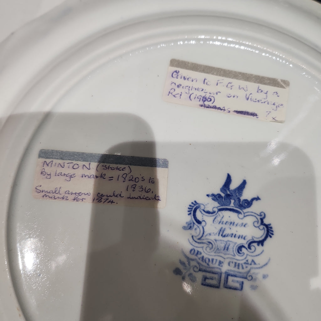 Rare Minton 19th Century blue and white Chinese Marine