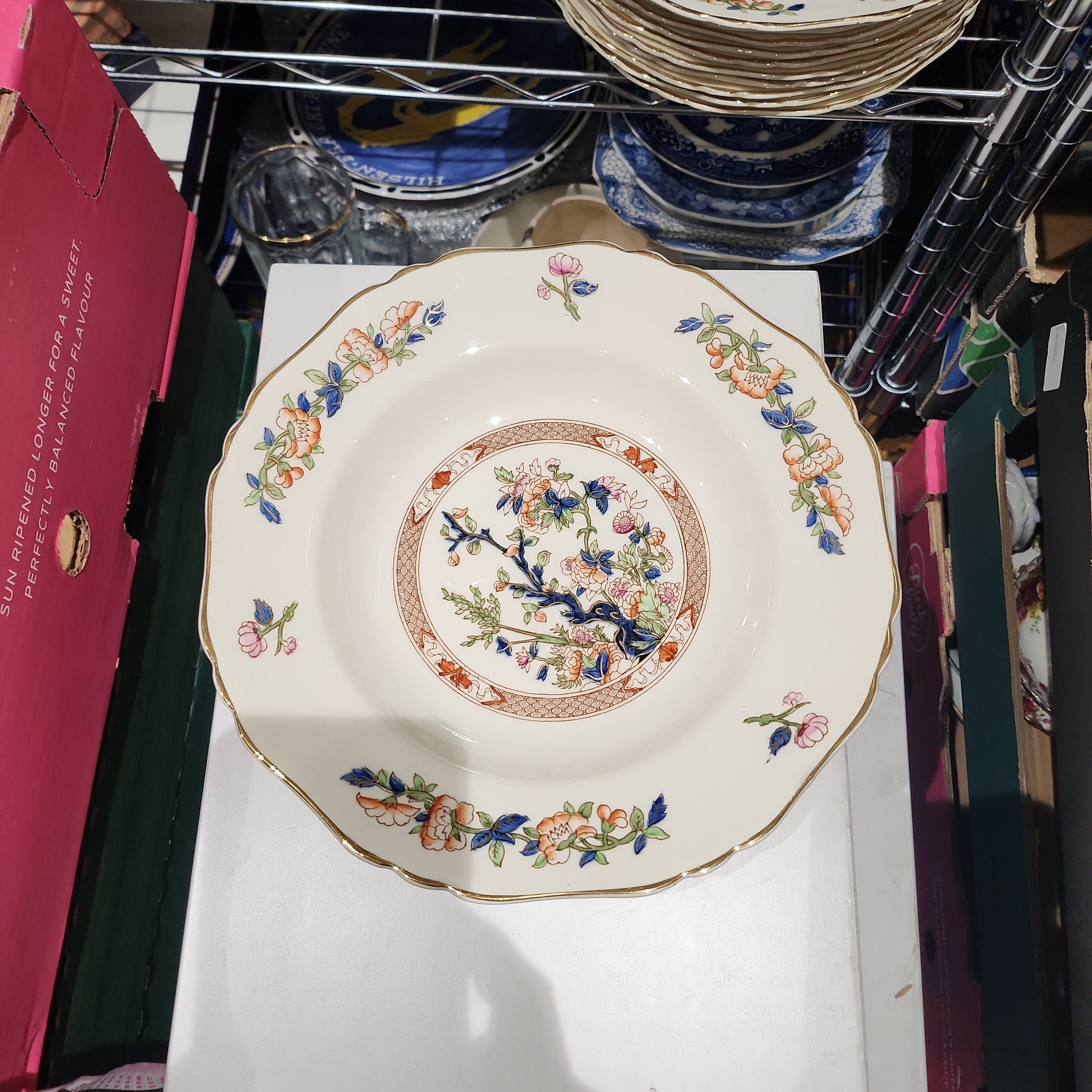 Rare Hancock and son big bowl with rim 26cm
