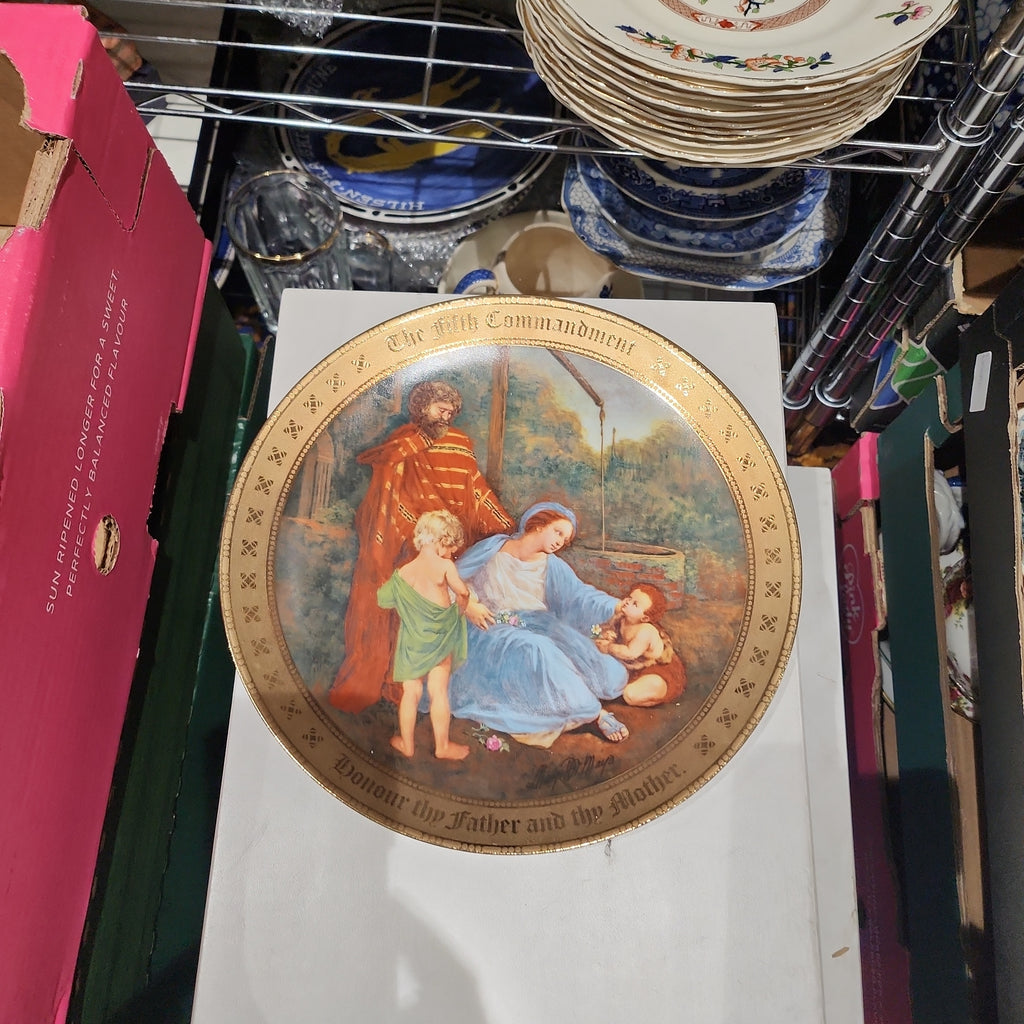 The Ten Commandments Plate Collection FOURTH COMMANDMENT Mary Mayo Danbury Mint.
