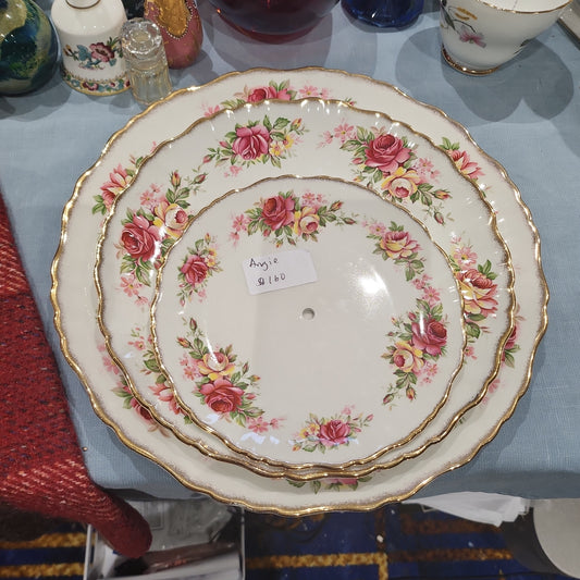 Rare Old Foley 3 tier cake stand