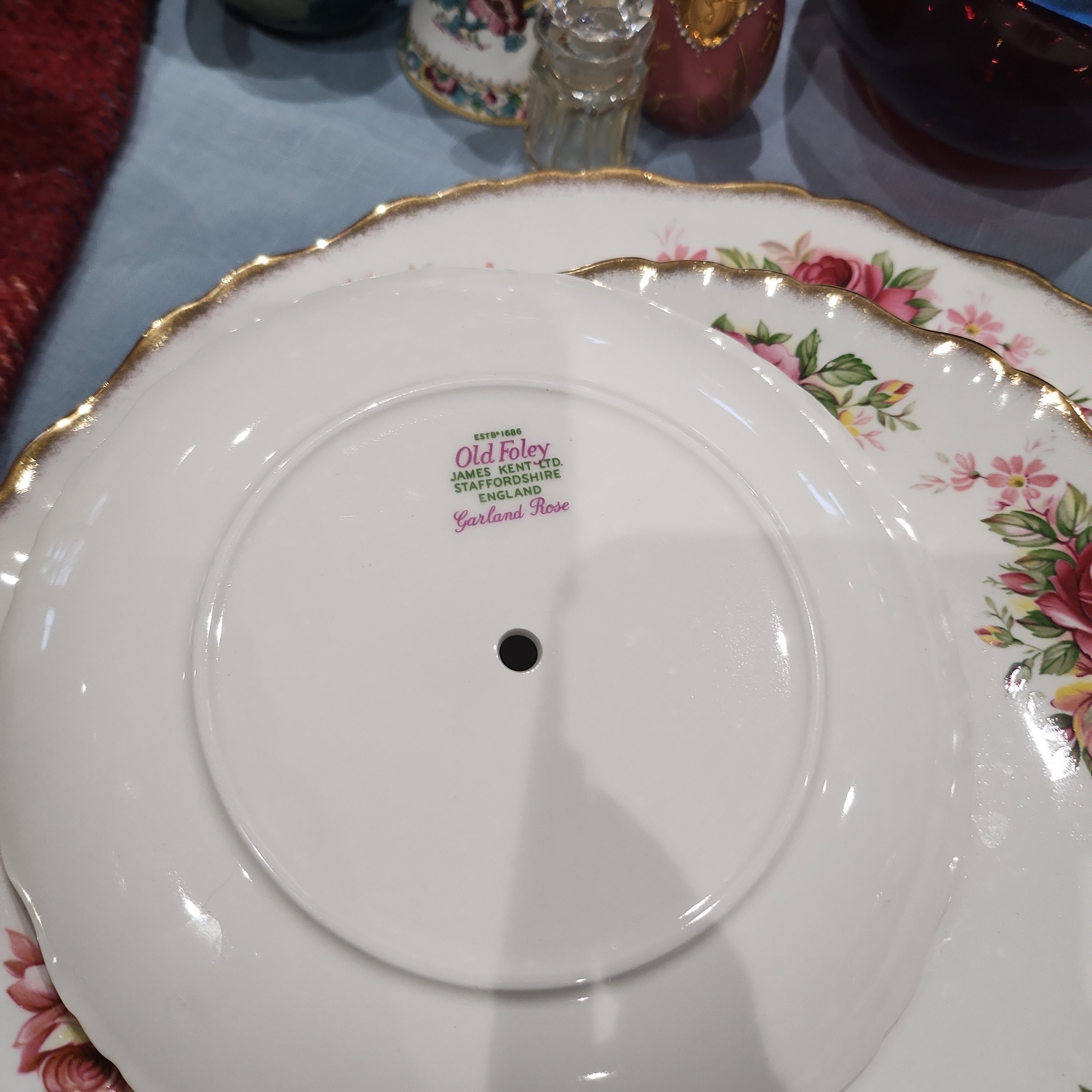 Rare Old Foley 3 tier cake stand