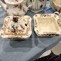 A lovely pair of hancock and son small tureen, one without lid and with crazing