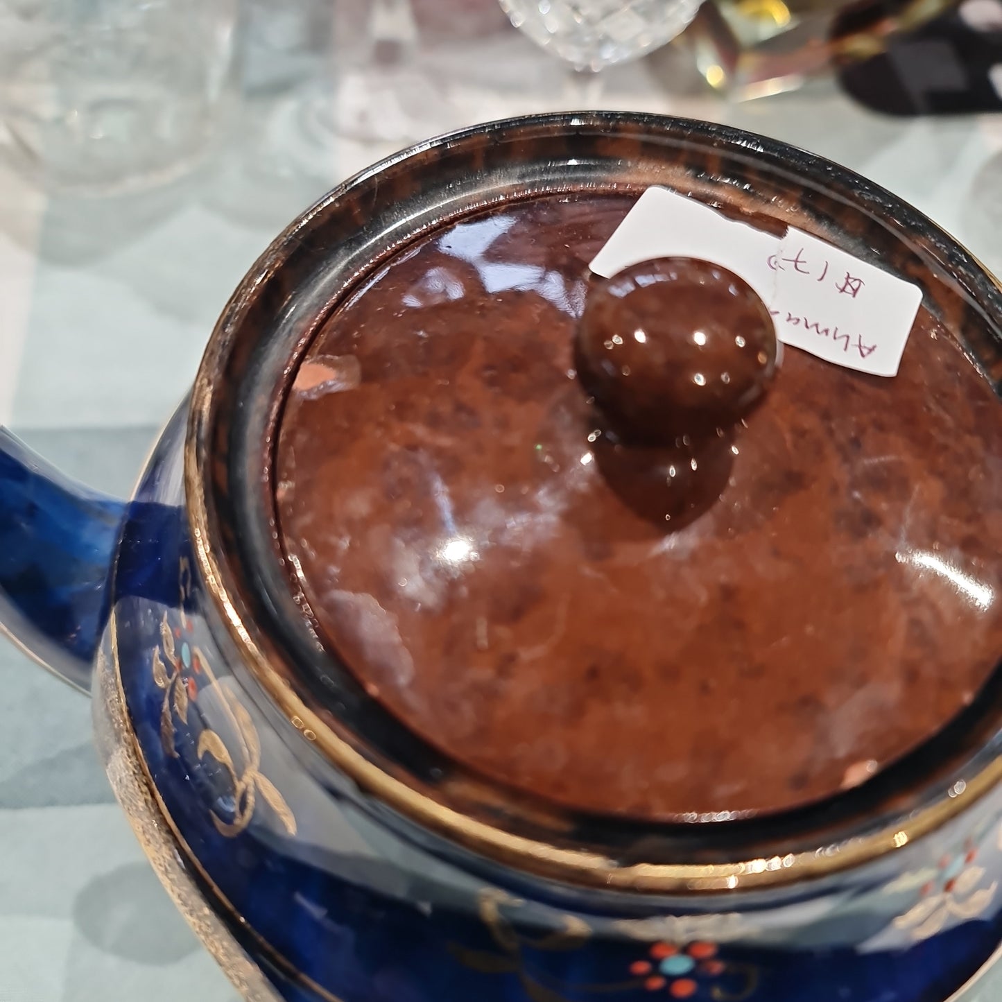 Antique Sadler handpainted teapot - minor nip on lid abd spout