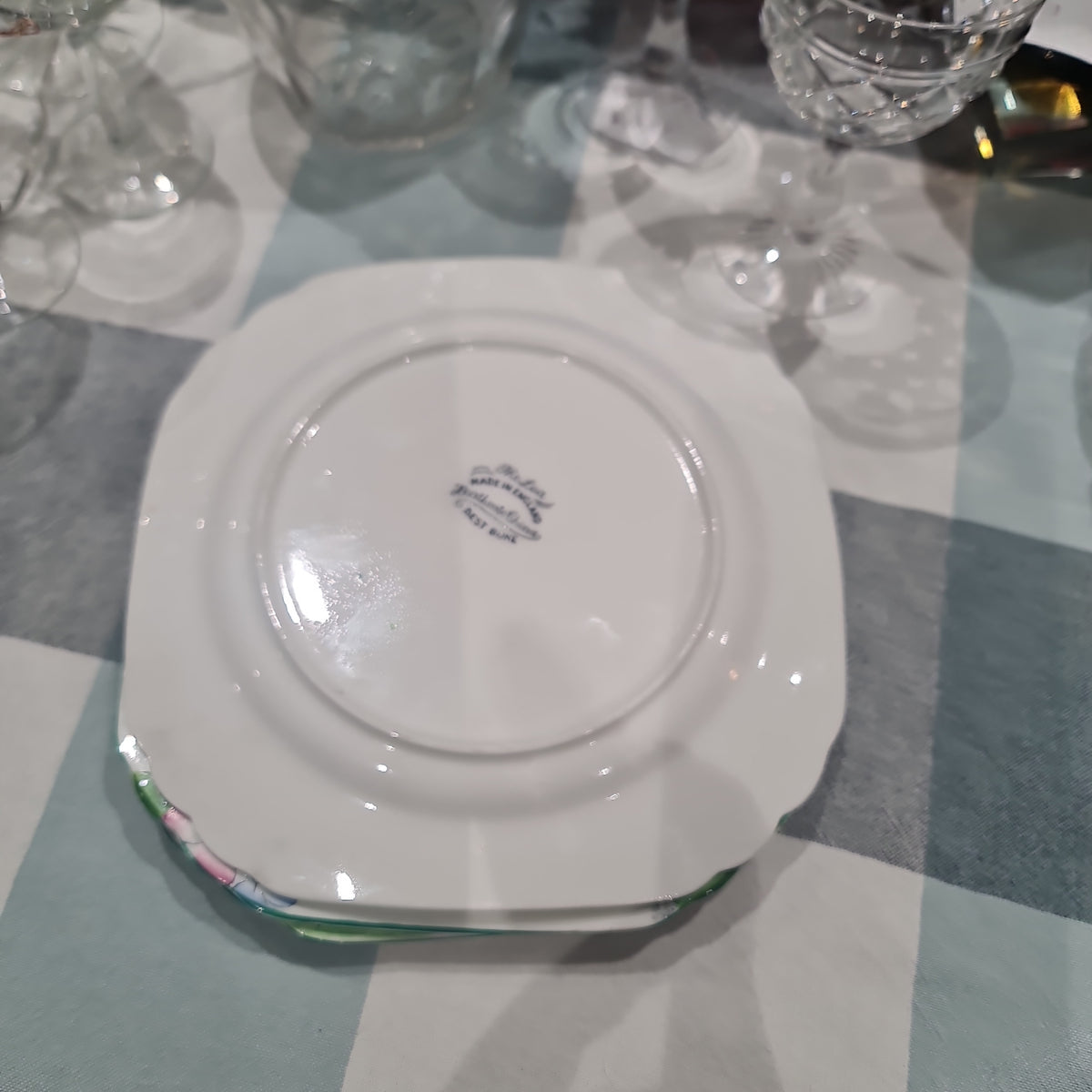 Rare Lea Heathcote handpainted Square desert plate 17 cm0