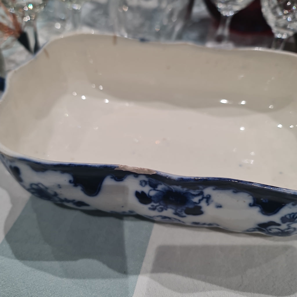 Rare Cresham blue and white vegetable tureen