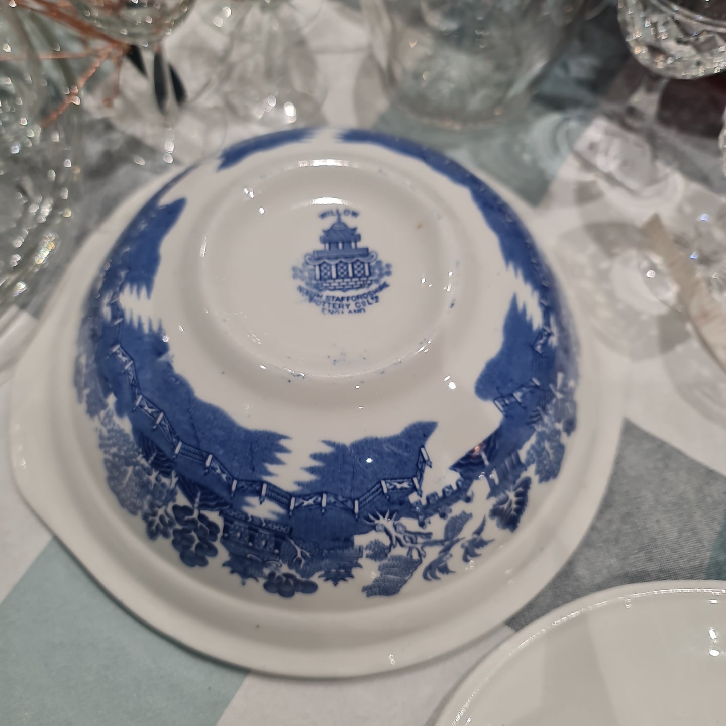 Royal Staffordshire blue willow tureen