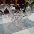Vintage pressed glass milk jug