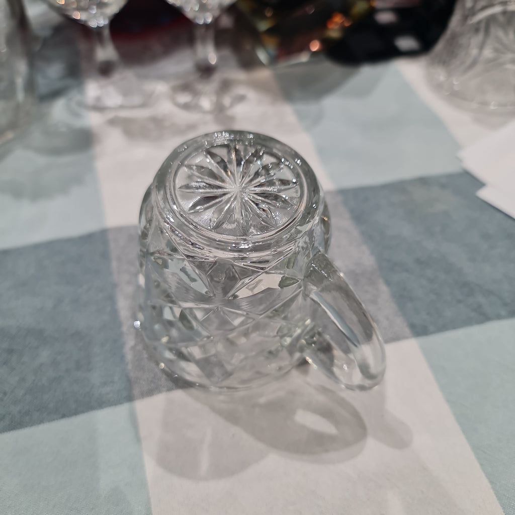 Vintage pressed glass milk jug