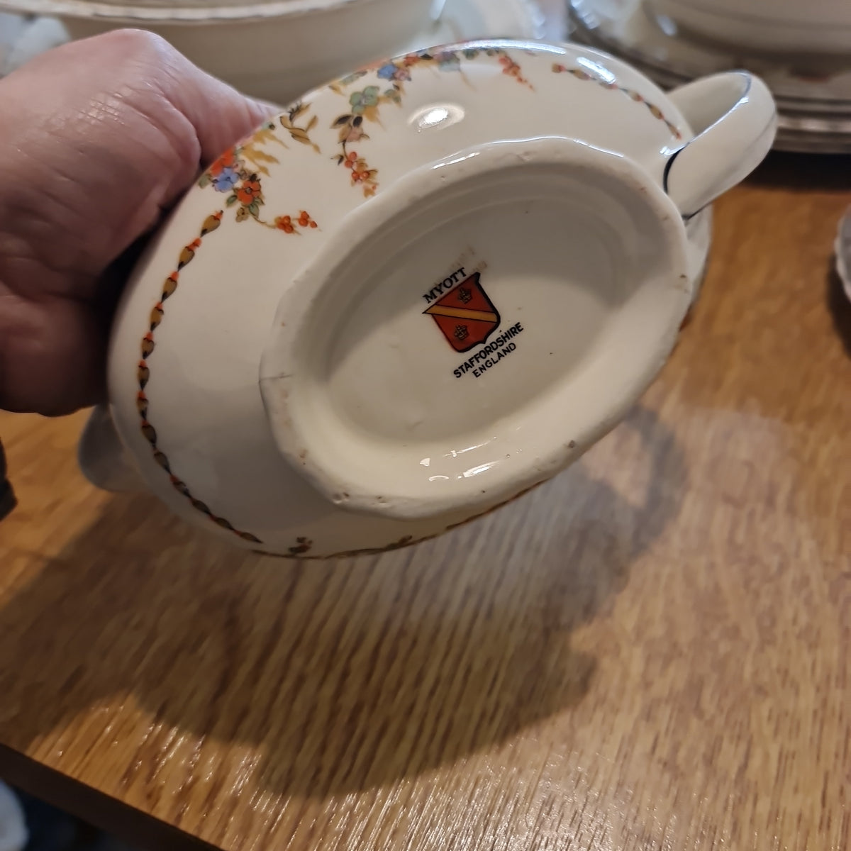 Vintage Myott Staffordshire fine Bone China Gravy boat