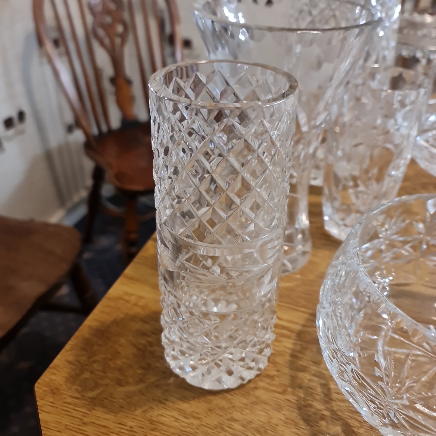 Vintage Waterford high end crustal cut tall Vase