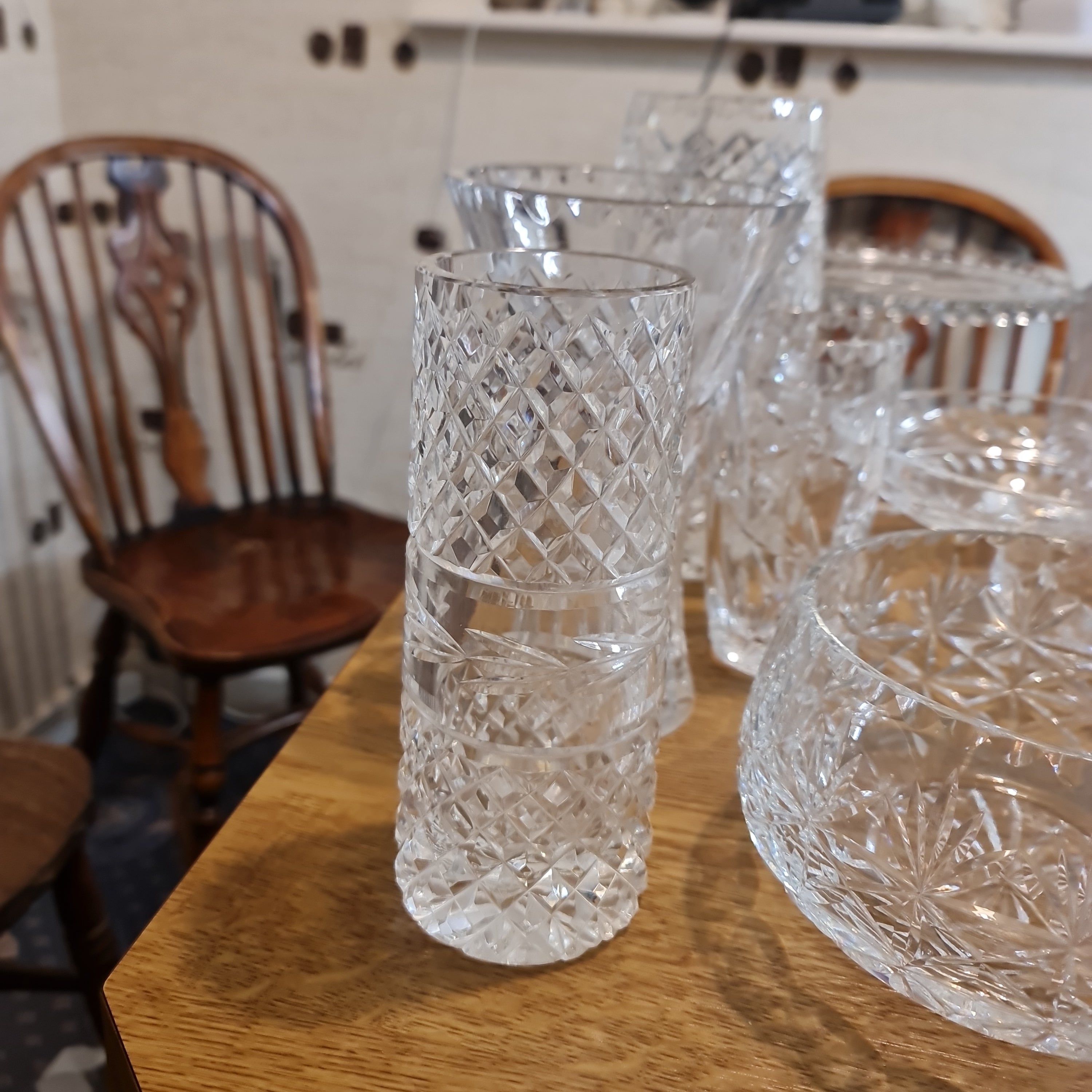 Vintage Waterford high end crystal cut tall Vase