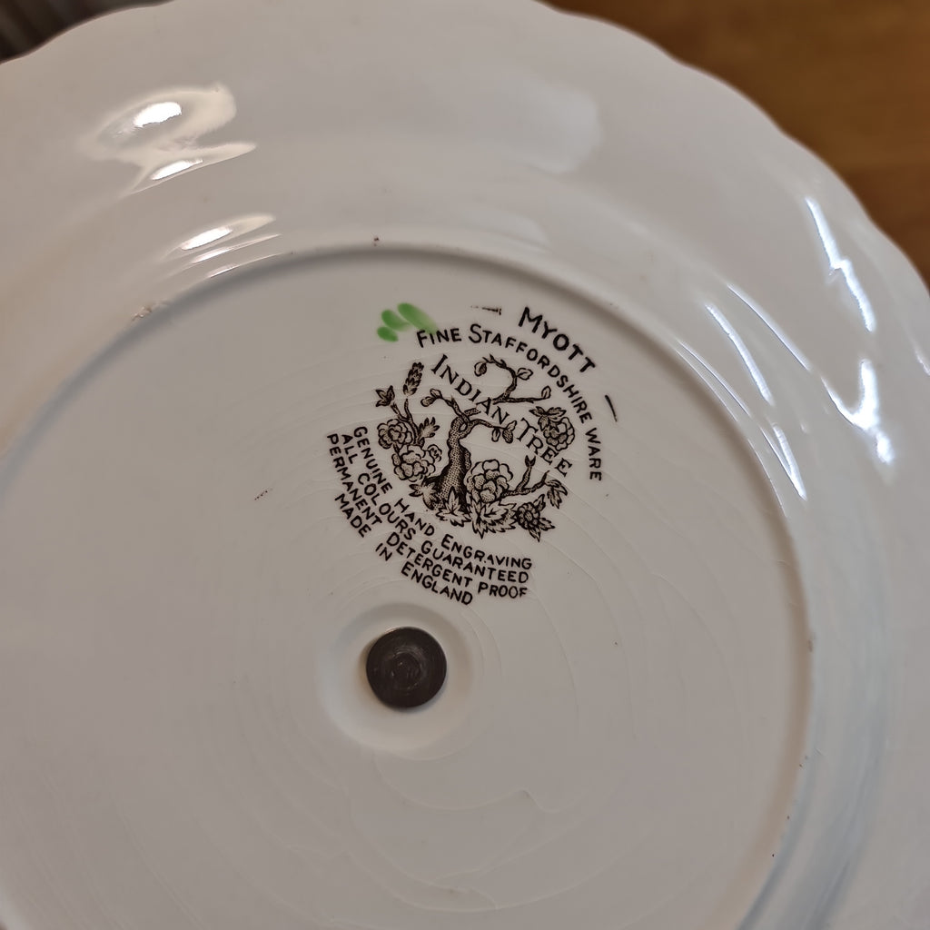 Myott Staffordshire hand engraving 2 tier cake stand