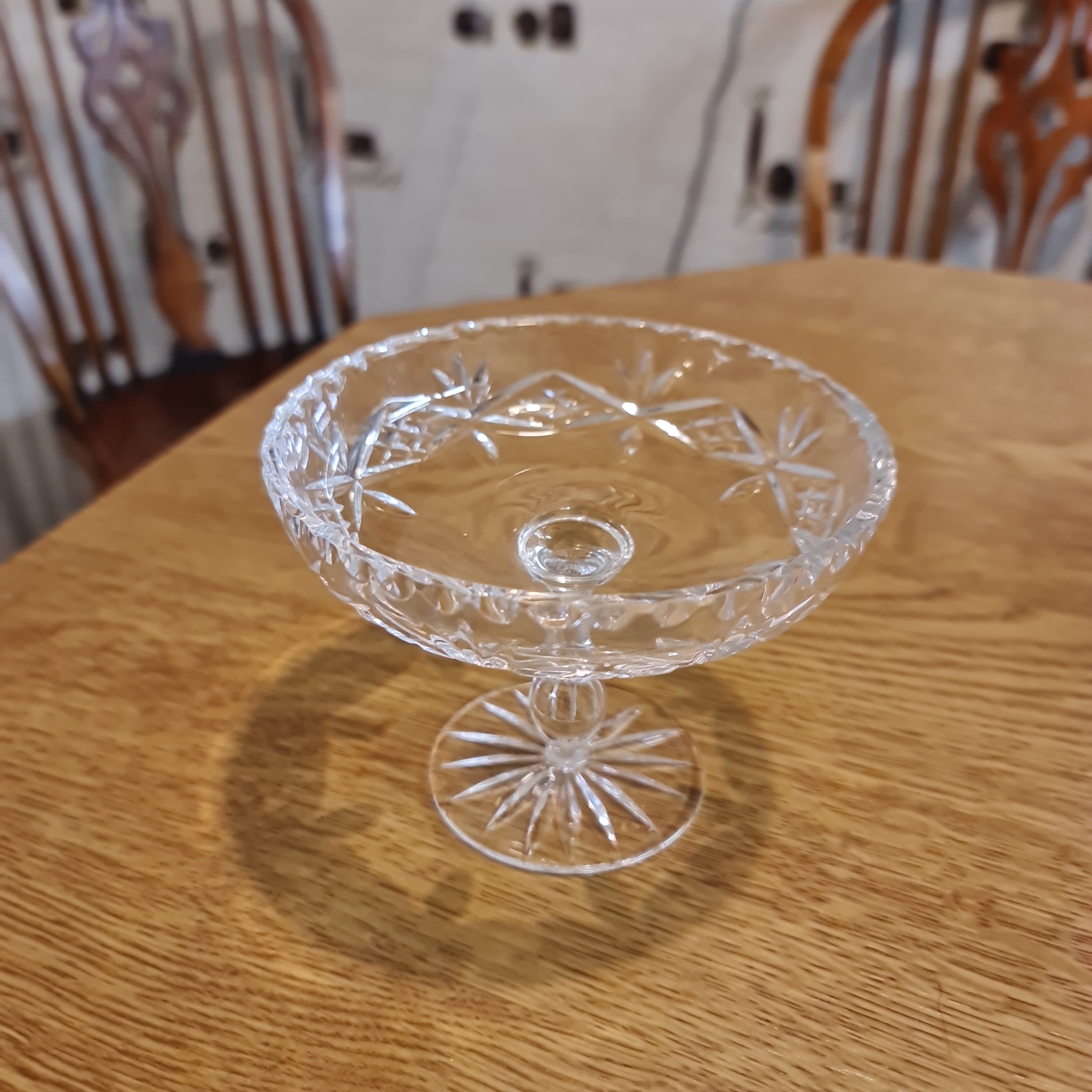 Rare Waterford crystal cut tazza