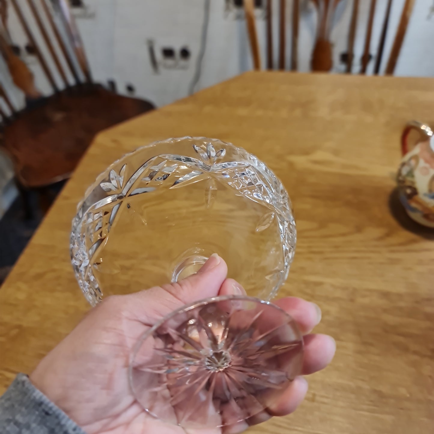 Rare Waterford crystal cut tazza