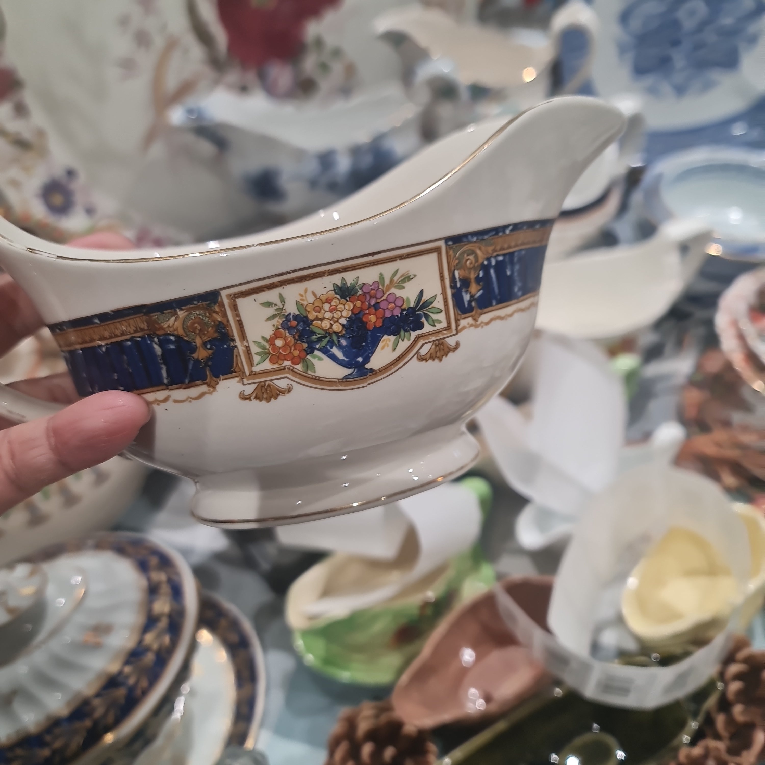 Rare 19th Century Lawley Gravy Boat