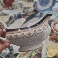 Rare 19th century Newport Pottery Burslem gravy boat