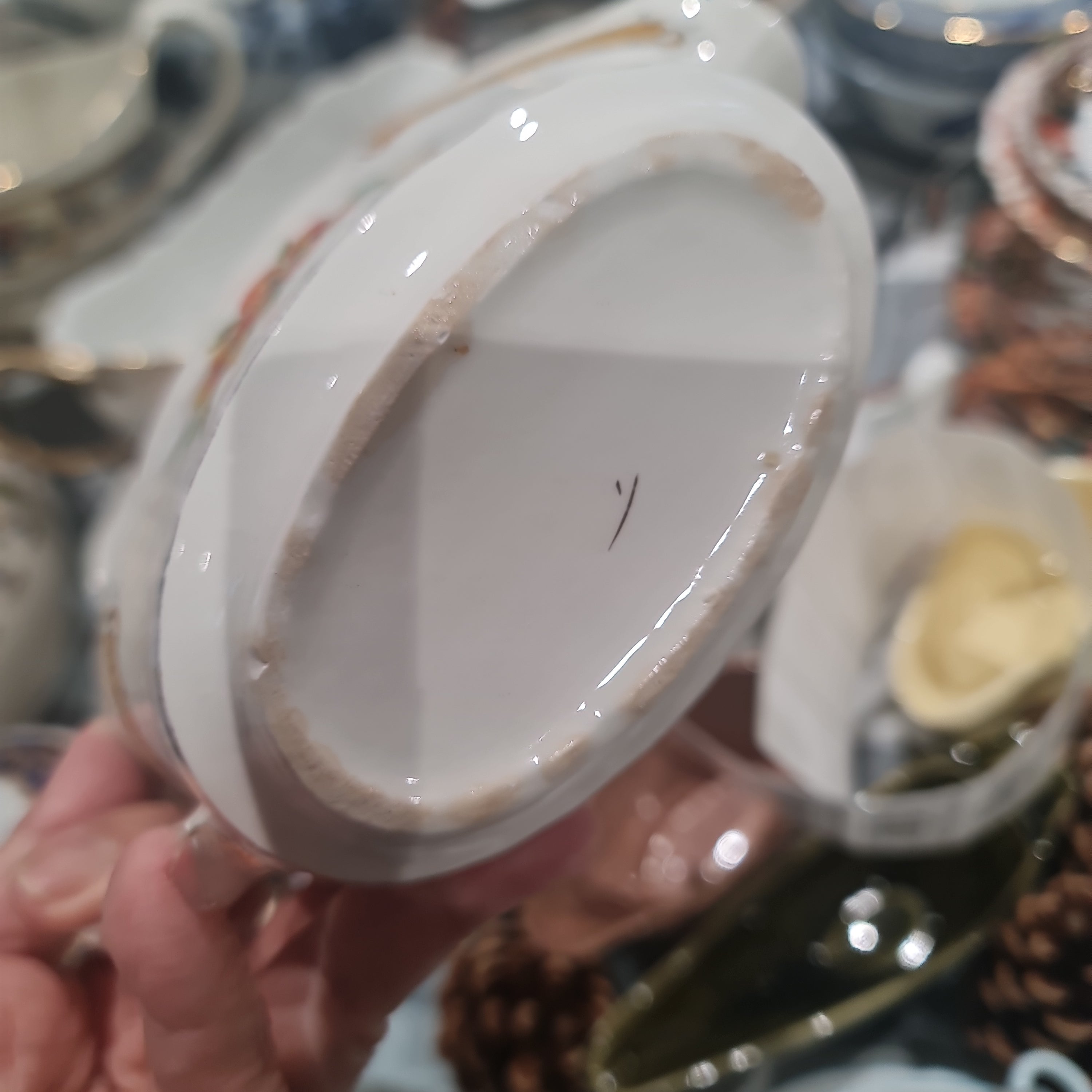 Early century pretty gravy boat