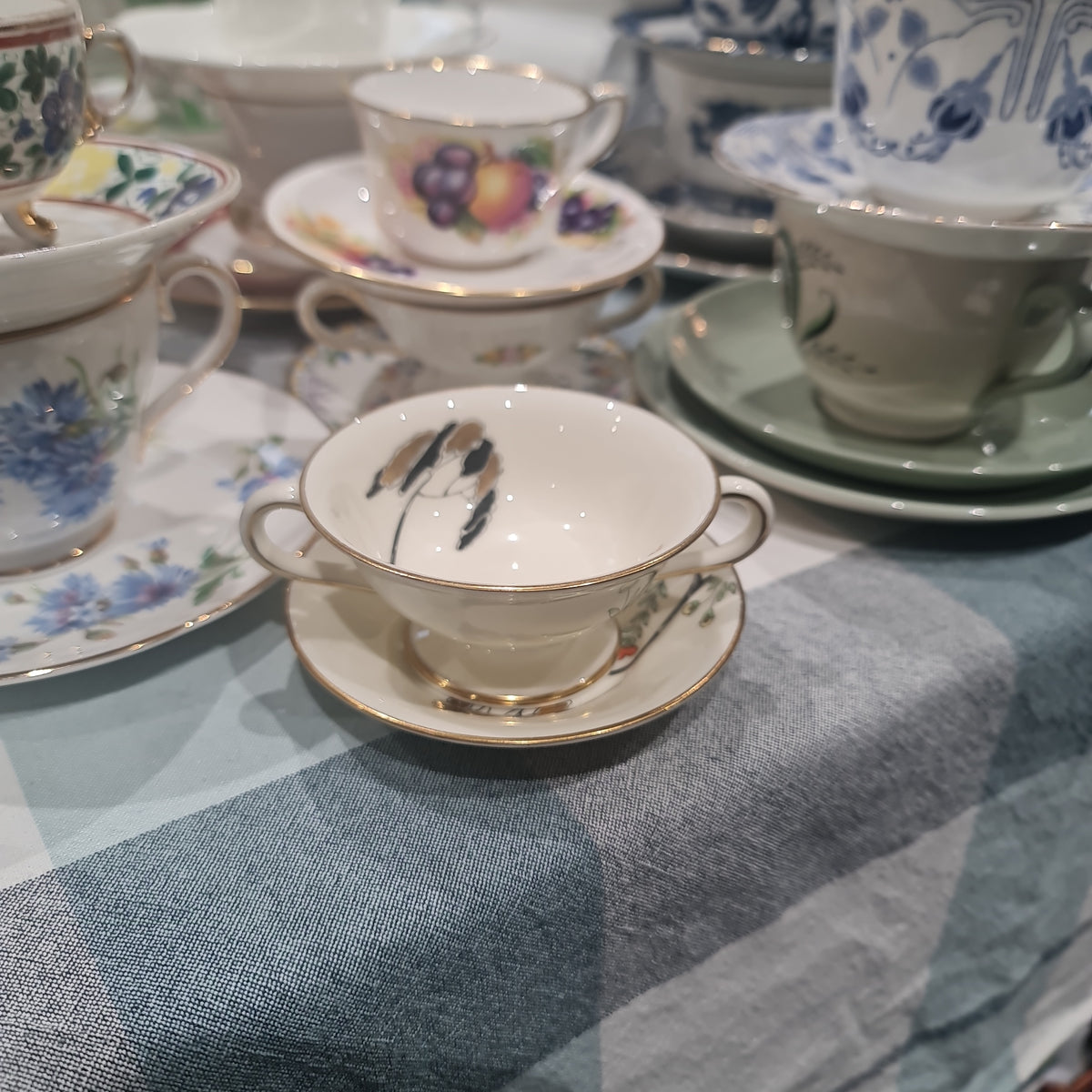 Rare Royal Doulton cup with 2 handle