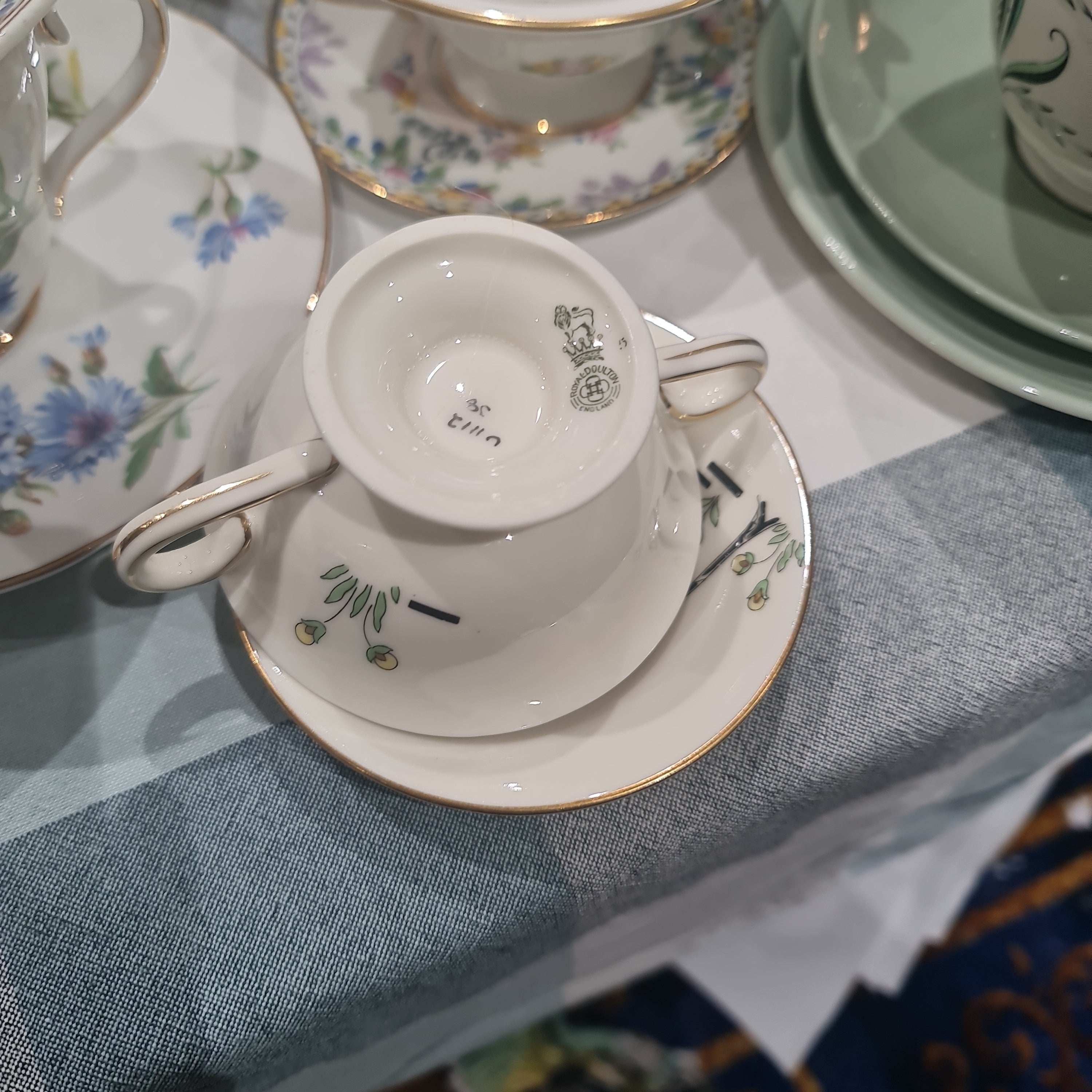 Rare Royal Doulton cup with 2 handle
