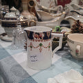 Antique handpainted imari milk jug - blue cobalt