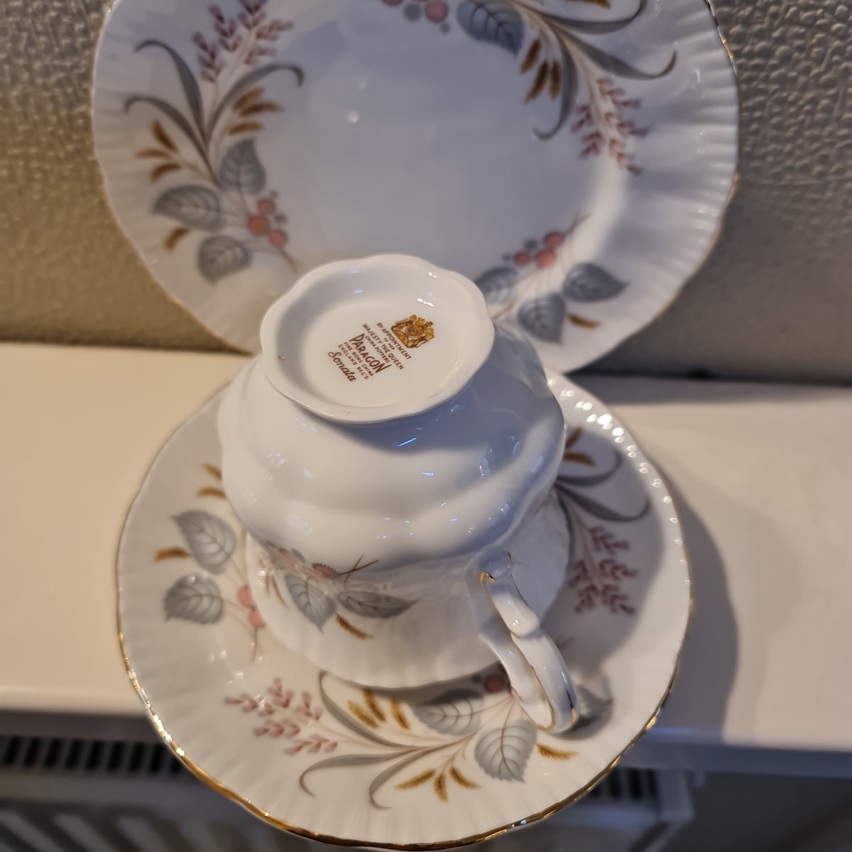 Paragon Sonata Tea Set Trio Fine bone china