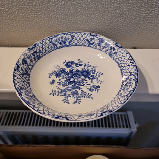 Mason pasta bowl Blue and White patent ironstone