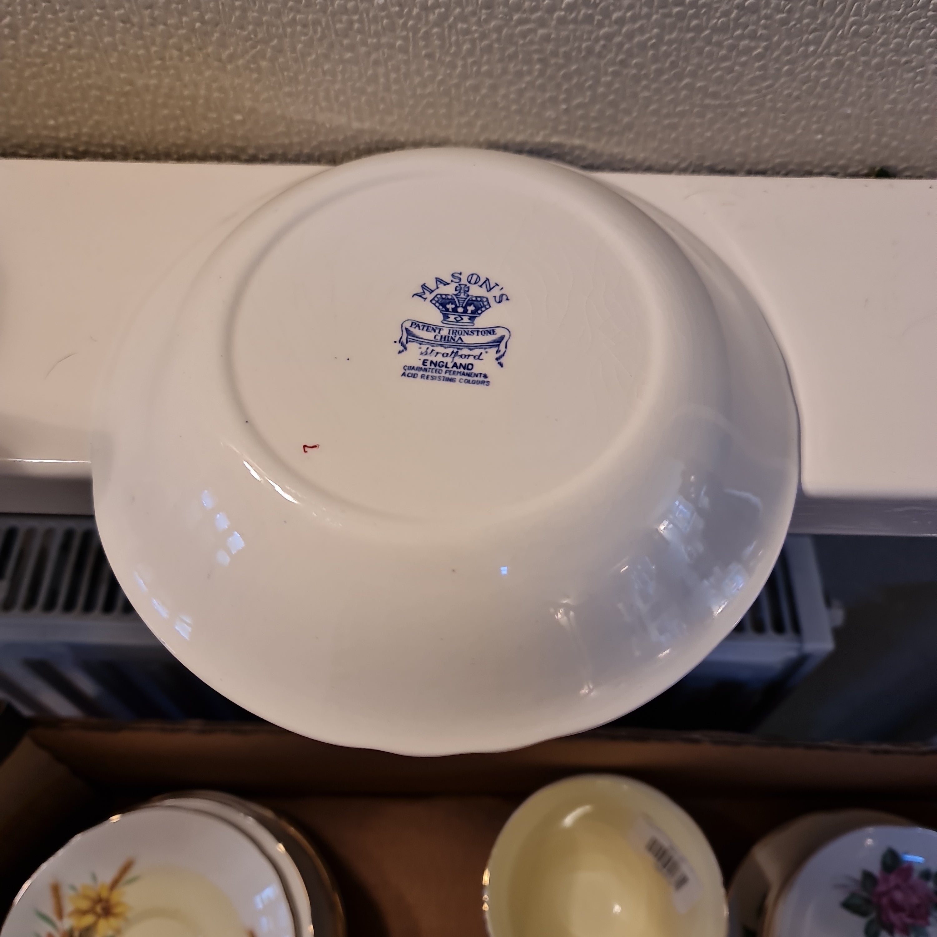 Mason pasta bowl Blue and White patent ironstone