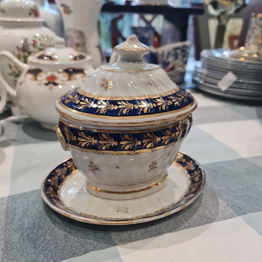 Rare 1st period Royal Worcester canister with lid