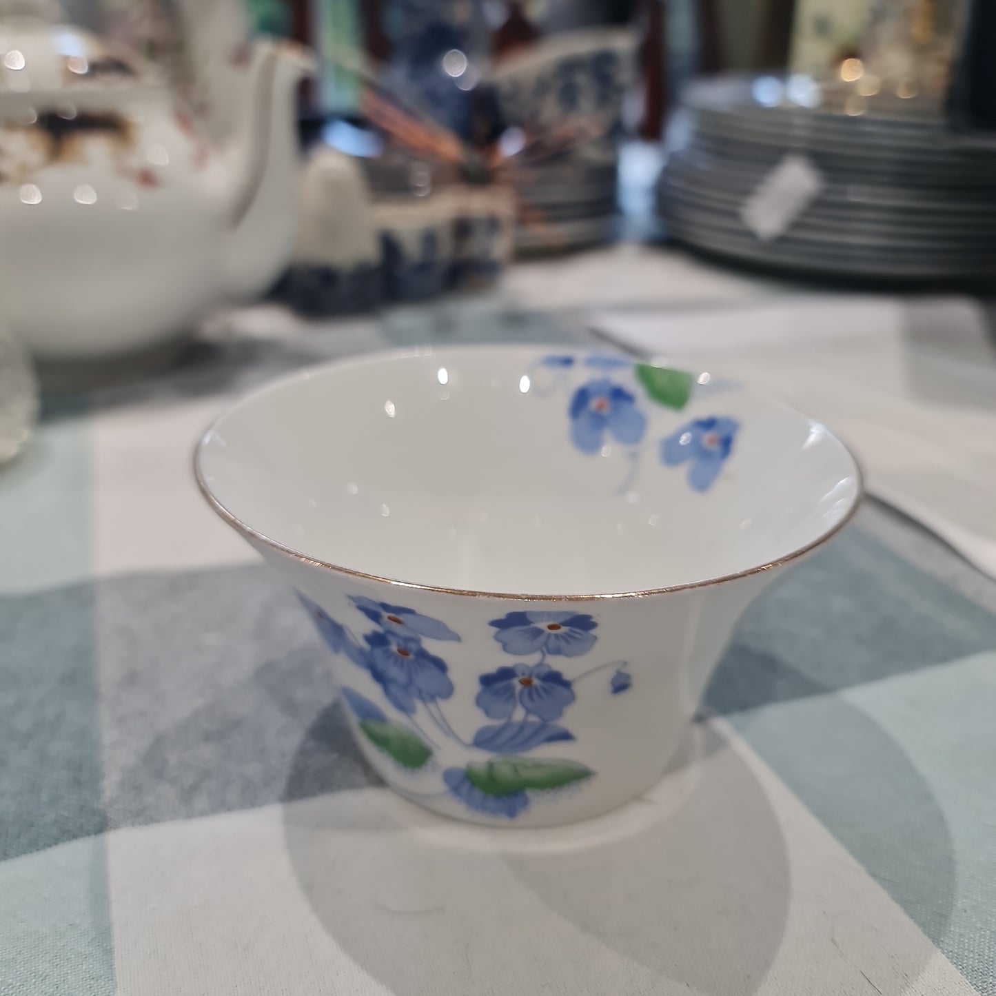 Colcough blue flora sugar bowl