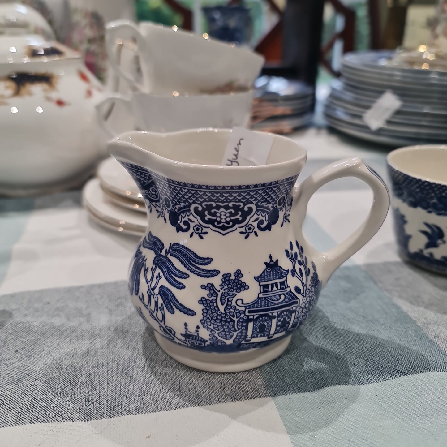 Churchill blue willow milk jug