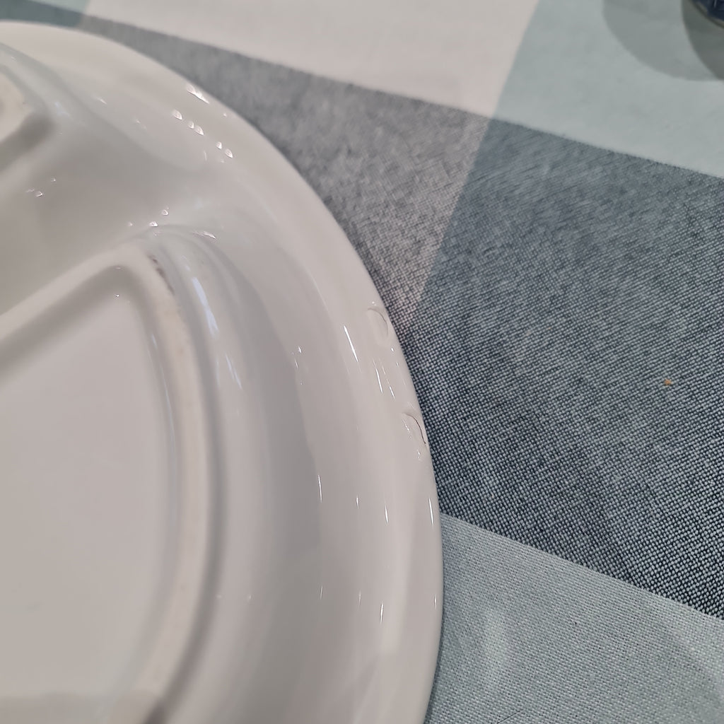 Very rare Churchill blue willow 2 section bowl minor defect on edge