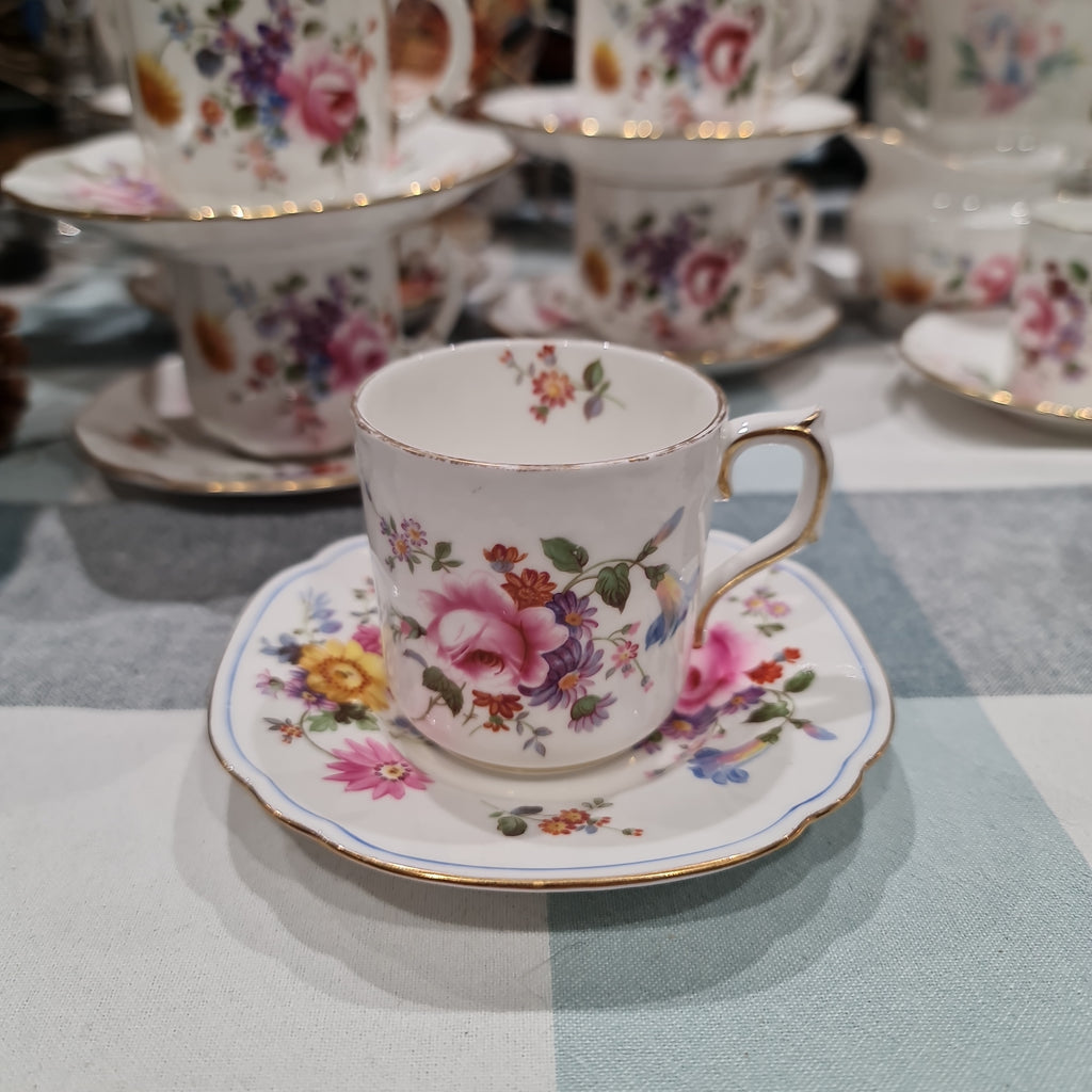 Royal Crown Derby coffee set - 1964 from with rare saucer