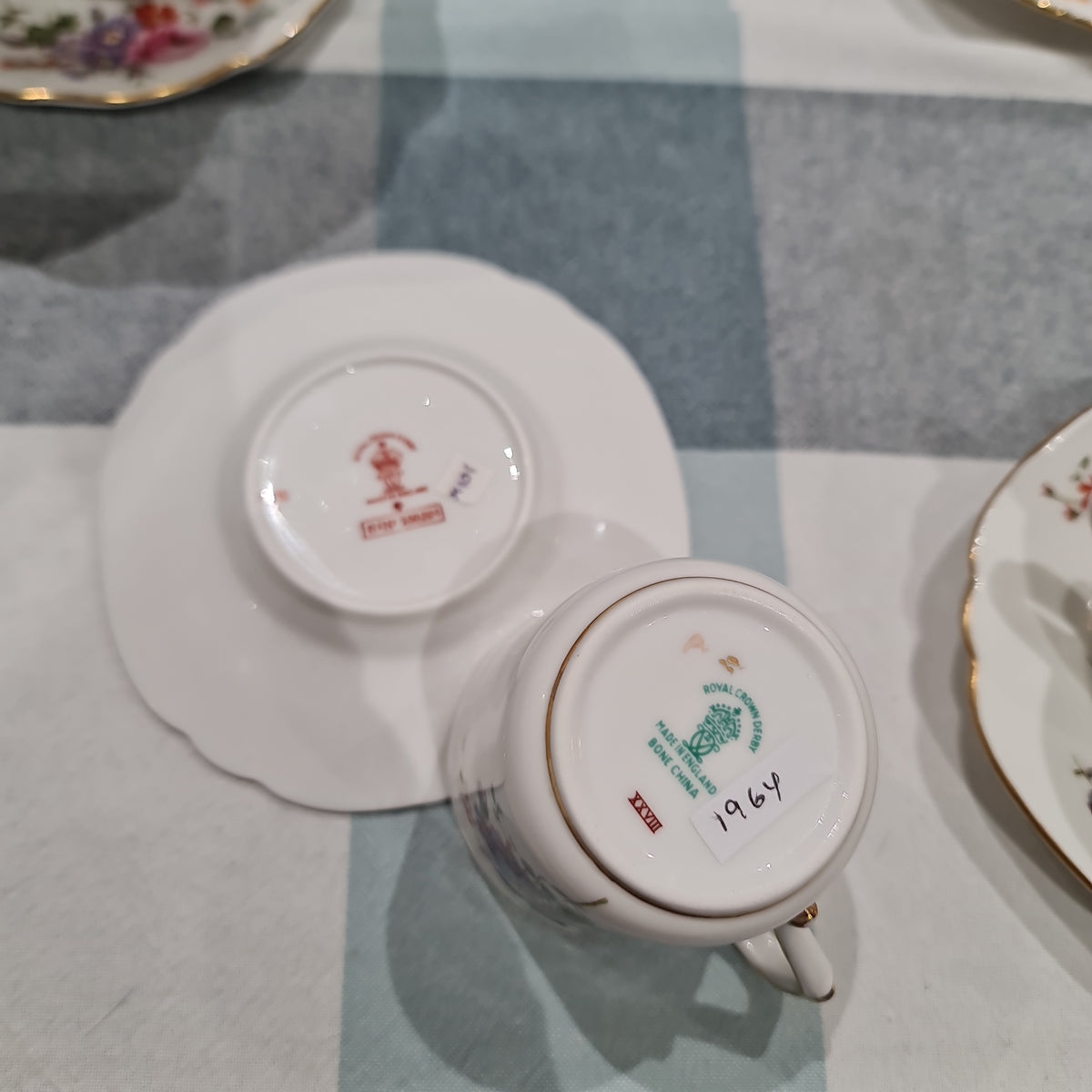 Royal Crown Derby coffee set - 1964 from with rare saucer