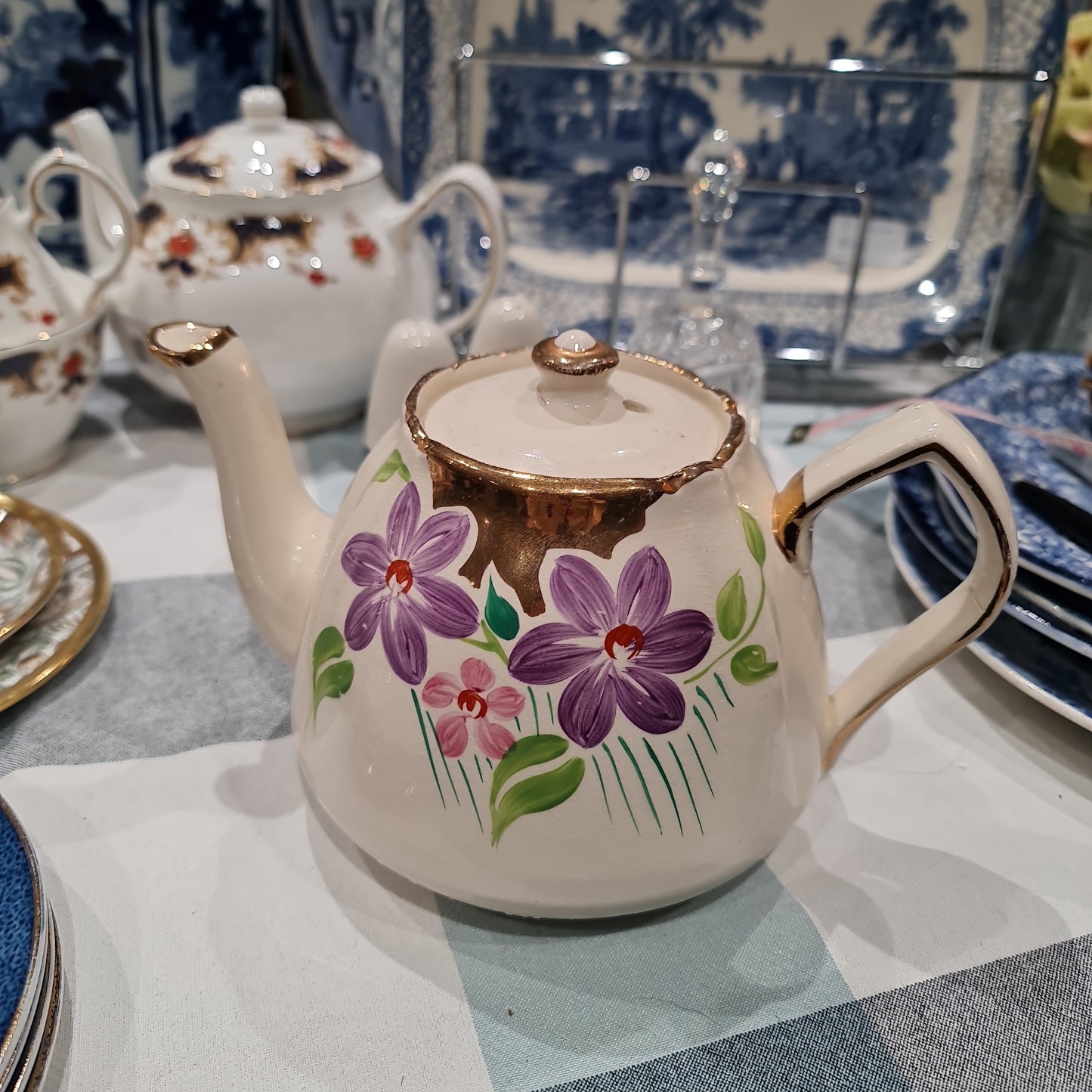 Vintage handpainted tea pot