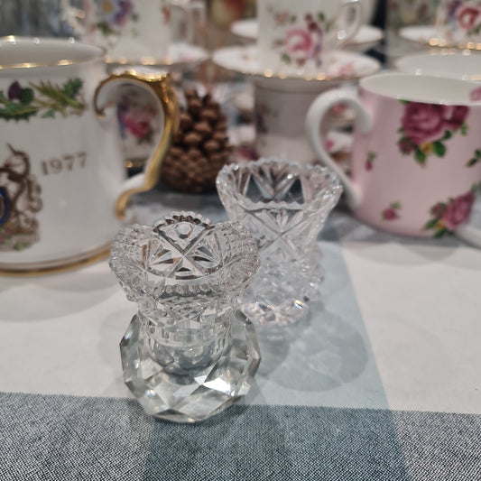 A pair of beautiful Rose crystal small vase