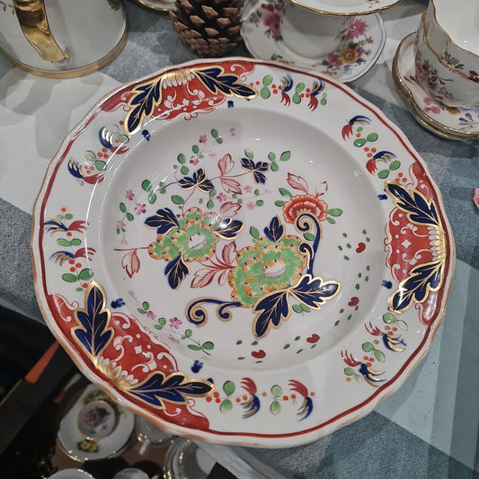 Amazing 19th Century handpainted Davenport bowl with rim