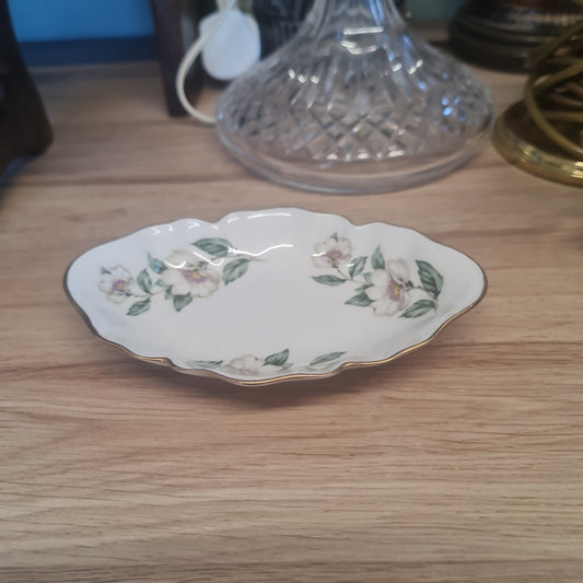 Crown Staffordshire oval side dish- minor chip on base