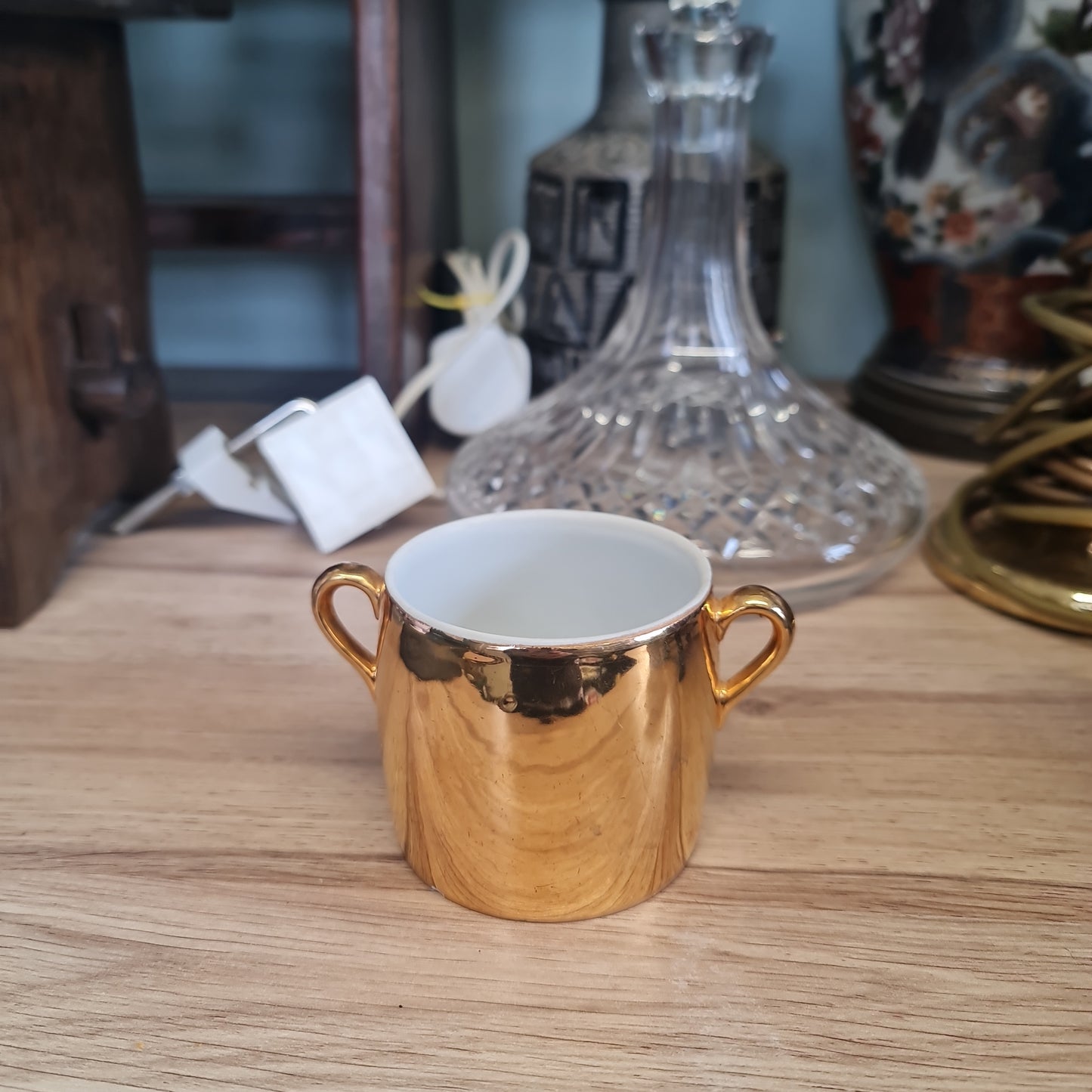 Royal Worcester gold sugar bowl