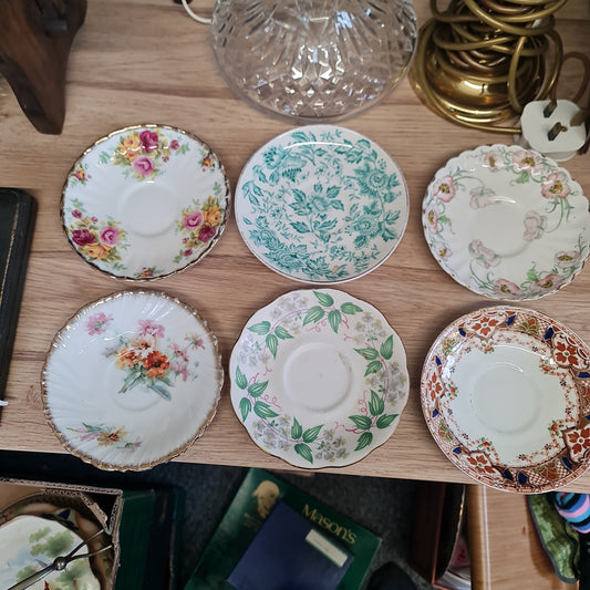 6 x Assorted brand saucer
