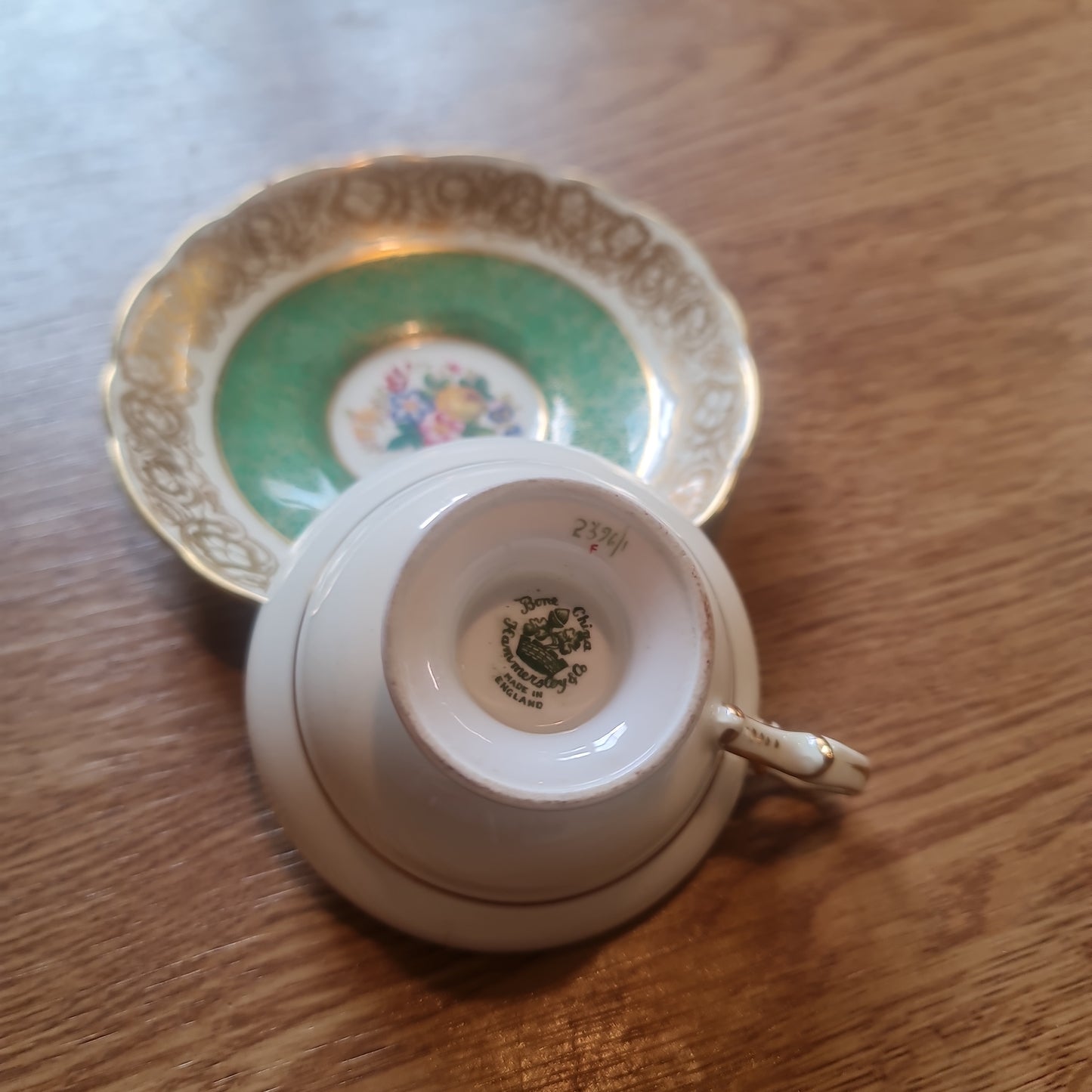 Rare Hammersley green tea set